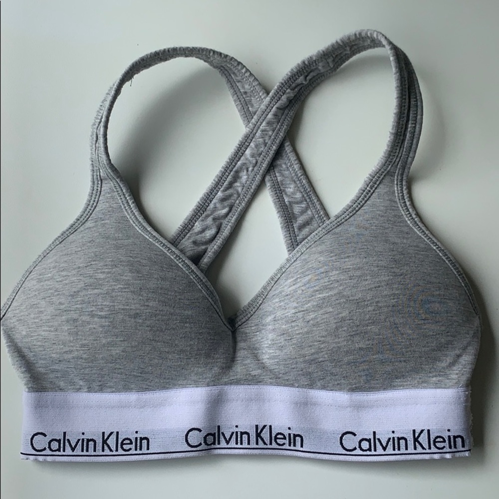 Calvin Klein padded bra extra small gray